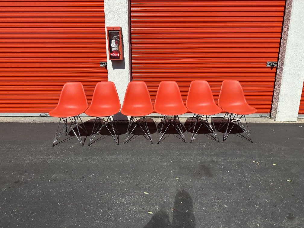 Herman Miller Eames Molded Plastic Chair - Orange