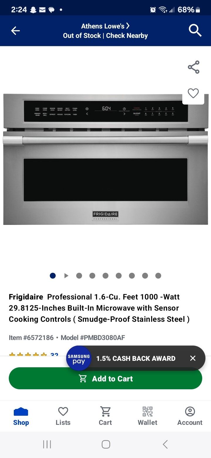 Fridgeidare Drawyer Microwave Black N Chrome Brand New