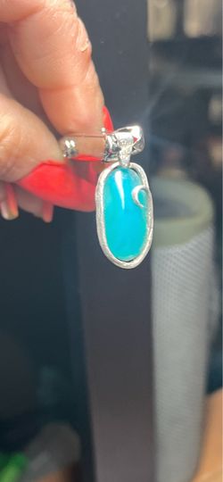 GEM silica Pendant in Sterling Silver