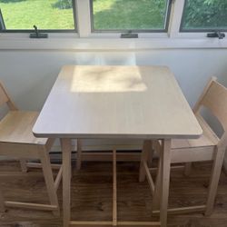 Wooden High Table And Chairs Set 
