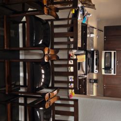 4 Bars Stool chair  , Dinning Table With Glass 