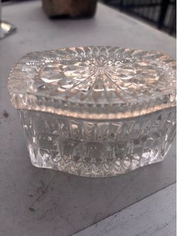 Coffin shaped crystal jewelry box