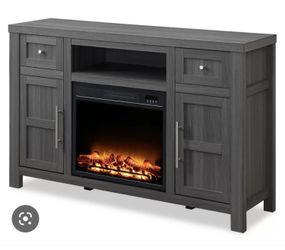  54 InchGrey Console Fireplace 