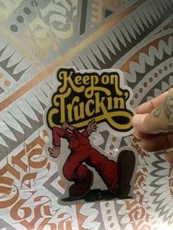 Keep on truckin sticker