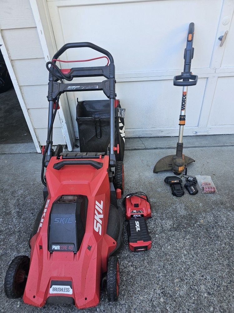 ELECTRIC MOWER AND WEED WHACKER THING 🤷🏻‍♀️