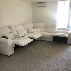 Brand New White Living Spaces Sectional Couch