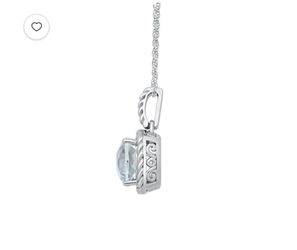 STERLING SILVER BRILLIANCE FINE JEWELRY TREATED GREEN AMETHYST PENDANT
