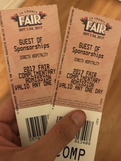 LA COUNTRY FAIR ADMISSION TICKETS LAST DAY