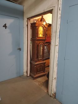 3 peach grandfather clock