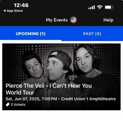 2 Tickets Pierce The Veil June 7 Tinley Park