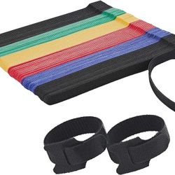 x4 Heyco Hook and Loop Ties Black New