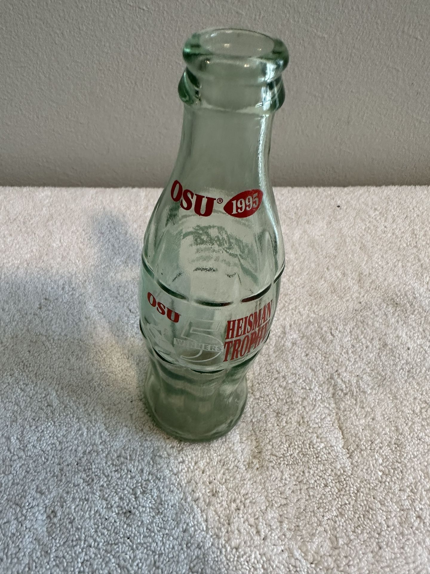 Vintage 1995 OSU Heisman Coca-Cola Bottle