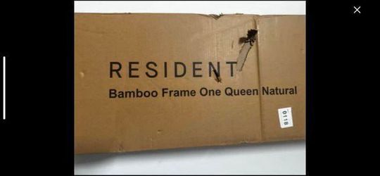 Resident Bamboo Frame One Queen Natural In Box New