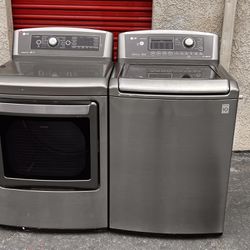 SET LG USED IN WORKING GOOD CONDITION HIGH EFFICIENCY WASHER 4.7 Cubft  14 Wash Cycles And GAS DRYER 7.3 Cuft. 14 DRY PROGRAMS STEAM ENERGY ⭐️ 