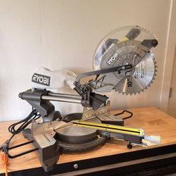 Ryobi 15 Amp 10 in. Corded Sliding Compound Miter Saw with LED Cutline Indicator