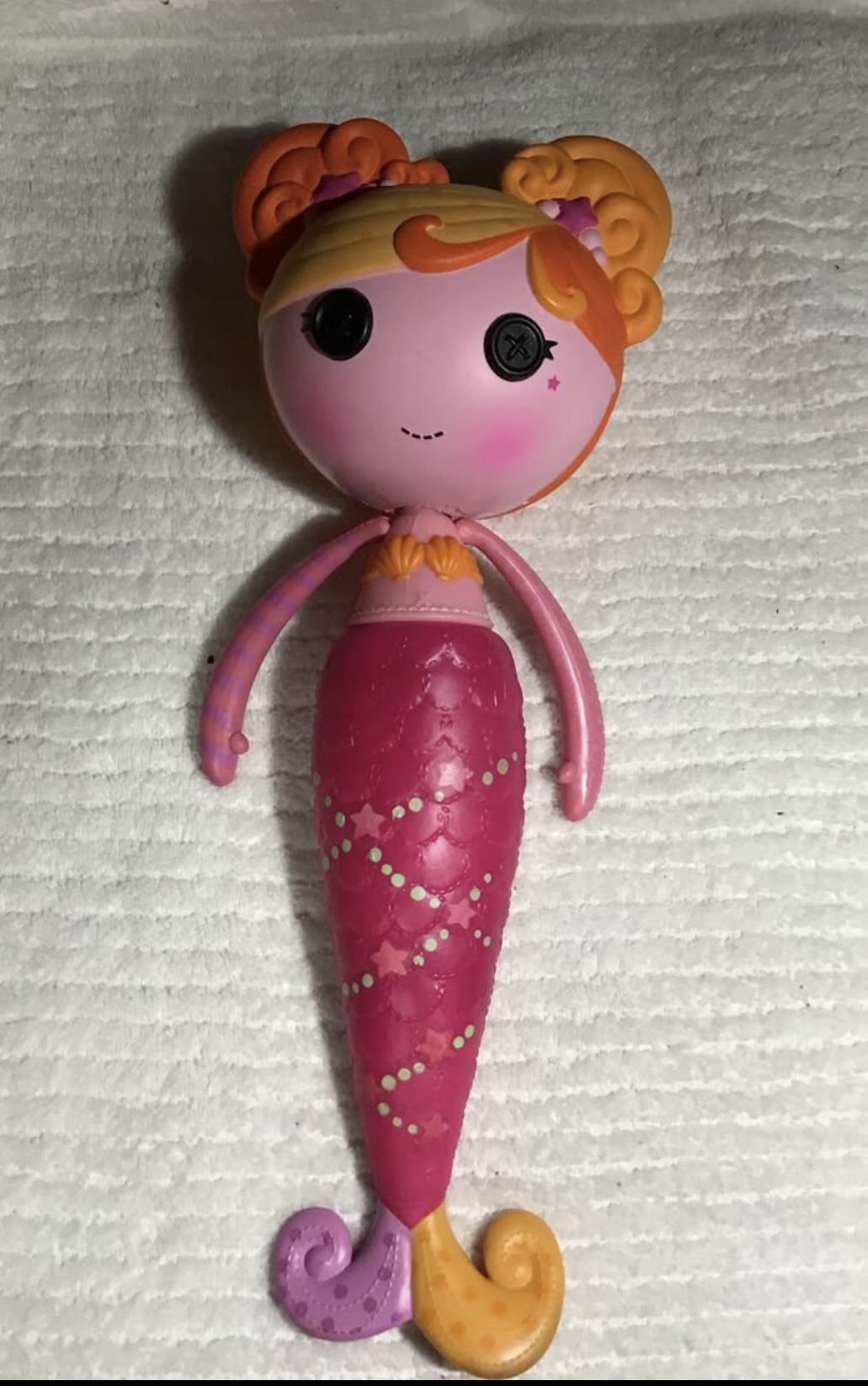 LALALOOPSY MERMAID OPAL 15” ORANGE AND PINK