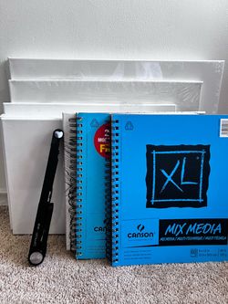 Canson XL Mix Media Pads and Stretched Canvases Bundle