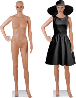 ZENY Full Body Female Mannequin, Torso Dress Shape Mannequin, Detachable Stand, 69 Inch Adjustable Dress Model, 360° Rotating Head