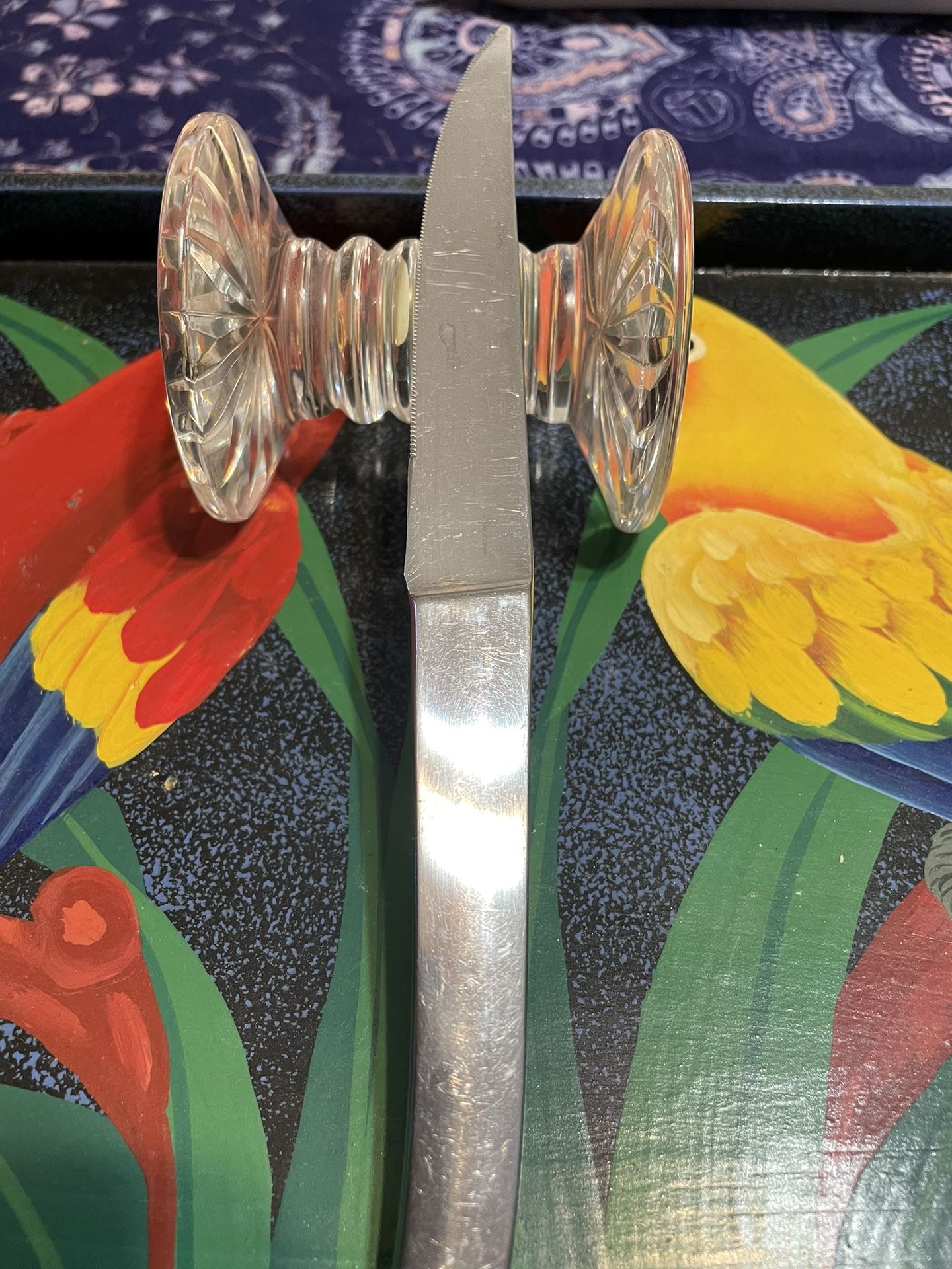 Waterford Crystal Lismore pattern Knife table setting holder