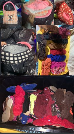 Women’s Chanclas/Sandals And Soft Purses + Blanket Inside