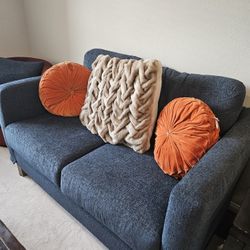 61" Square Arm Loveseat Couch