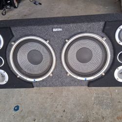 Electra speaker box with 2 -10 inch woofers