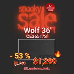 🔥New Wolf 36" Electric Cooktop - Transitional CE365T/S
