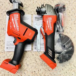 Milwaukee M18 Fuel Grinder And Hackzall (Bare Tool) - $130 each