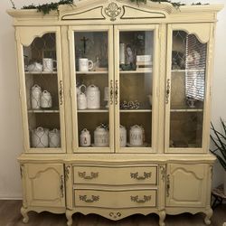 Antique Hutch And Bar 