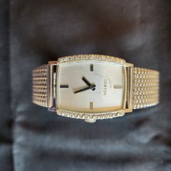 Vintage Croton White Gold & Diamond Watch