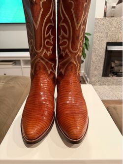 Vintage Dan post lizard skin boots made in spain very  rare