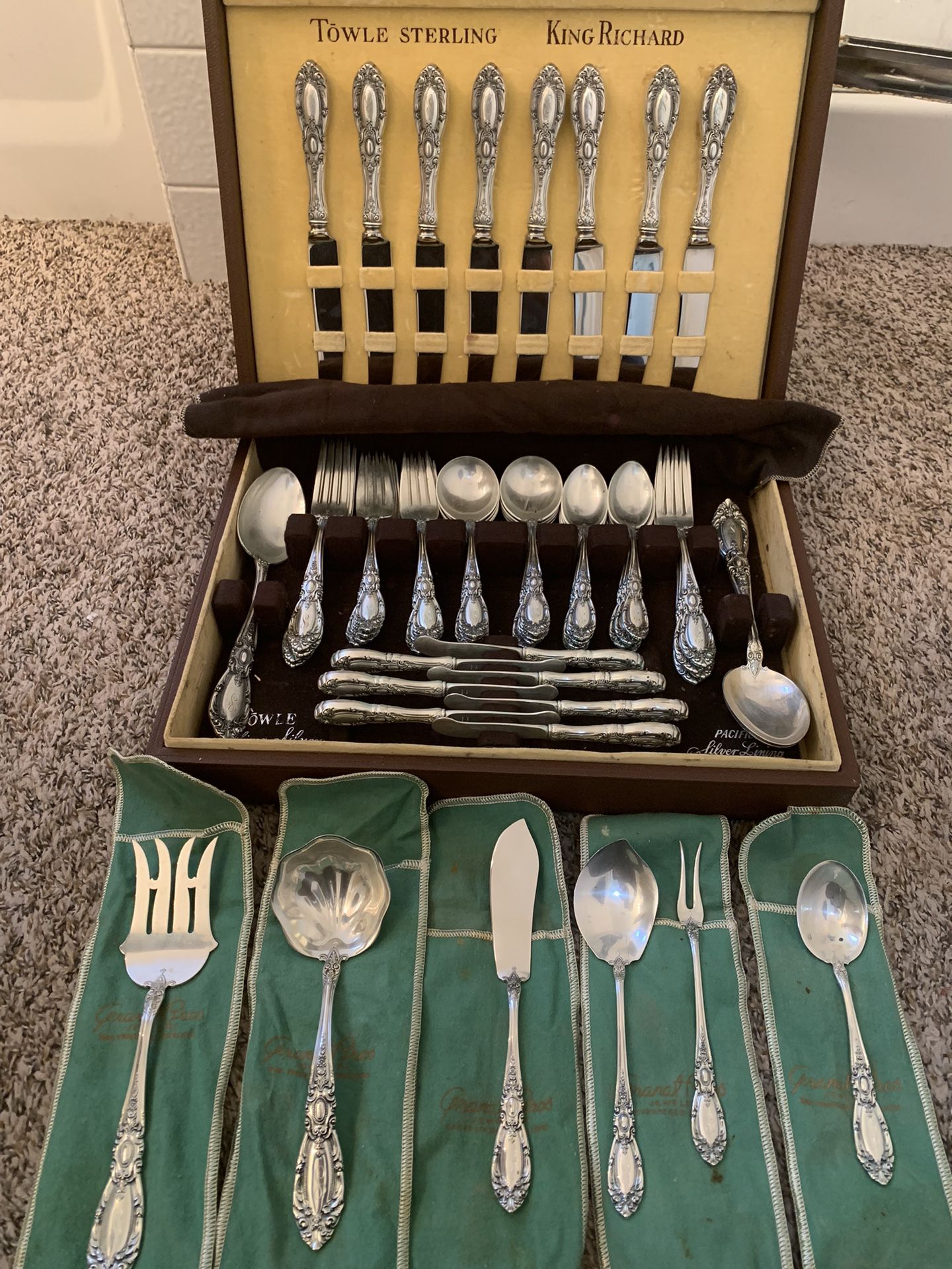 TOWLE STERLING KING RICHARD 56 Pc SILVER