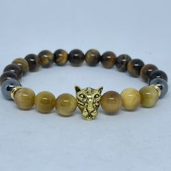 Natural Charged Golden & Brown Tiger Eye Bracelet (known For :Protection,decision & $ Making, Calm Emotions ,remove Negativity)