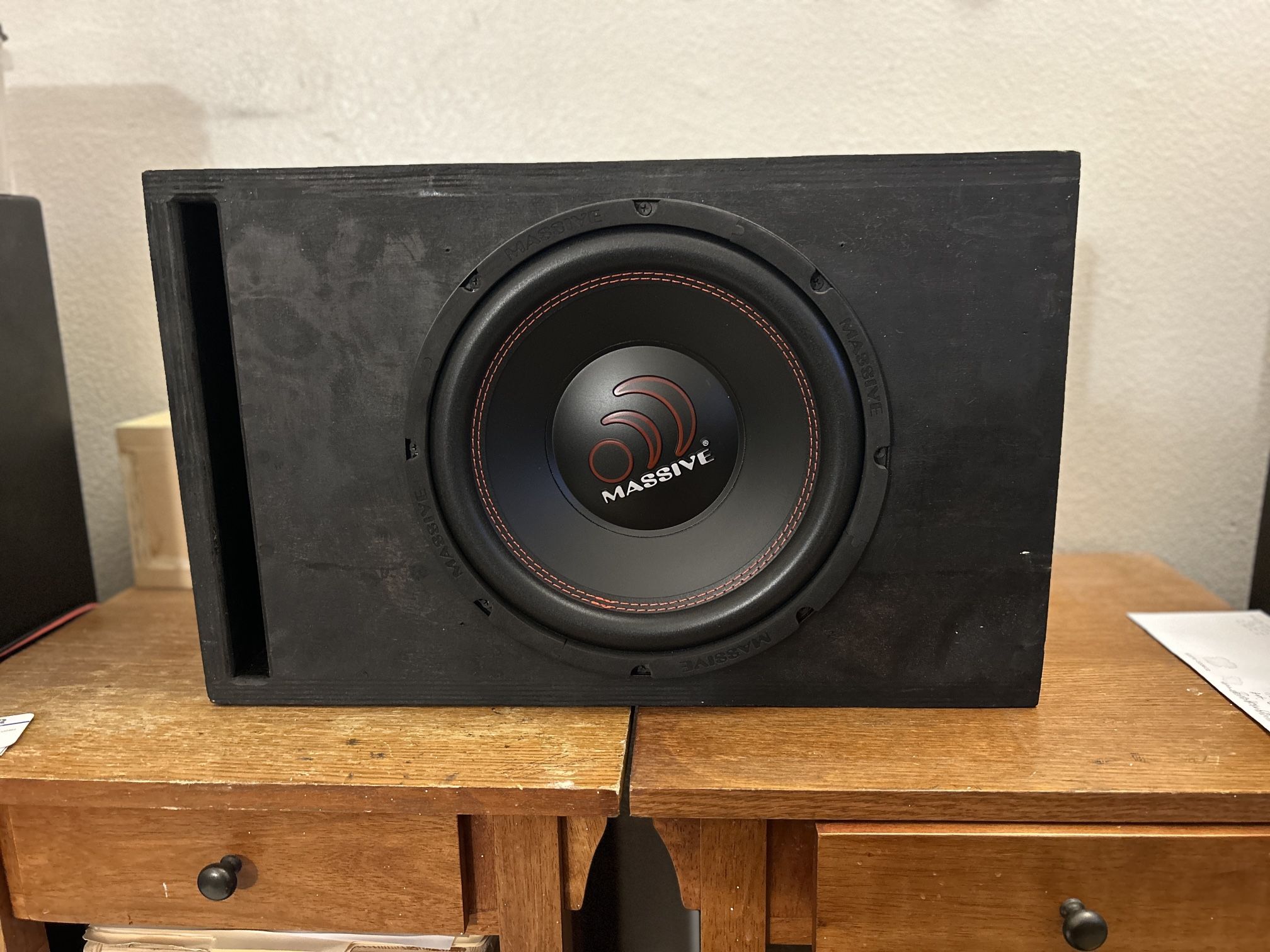 12” Massive Audio Eco 500watts Svc 4ohms  With Box Ported For Compact Cars 