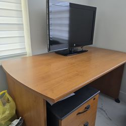 Desk Table , with drawer plus TV screen 