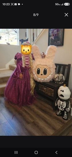 Rapunzel Costume Dress Girls Size 7/8