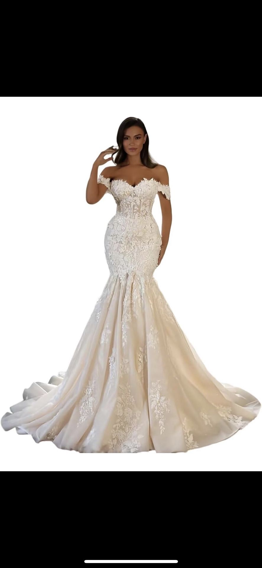 Wedding Dress, Ivory, Size Small