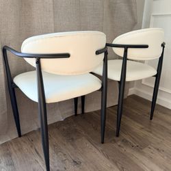 New Modern dining chairs Set Of 6 Cream Color *Firm price 