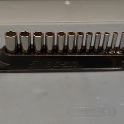 Snap-on Tools 12 pc 1/4" Drive 6-Point Metric Flank Drive® Deep Socket Set (5-15 mm)