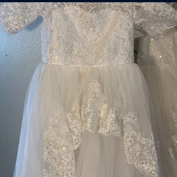 First Communion White Dress/flower Girl/wedding