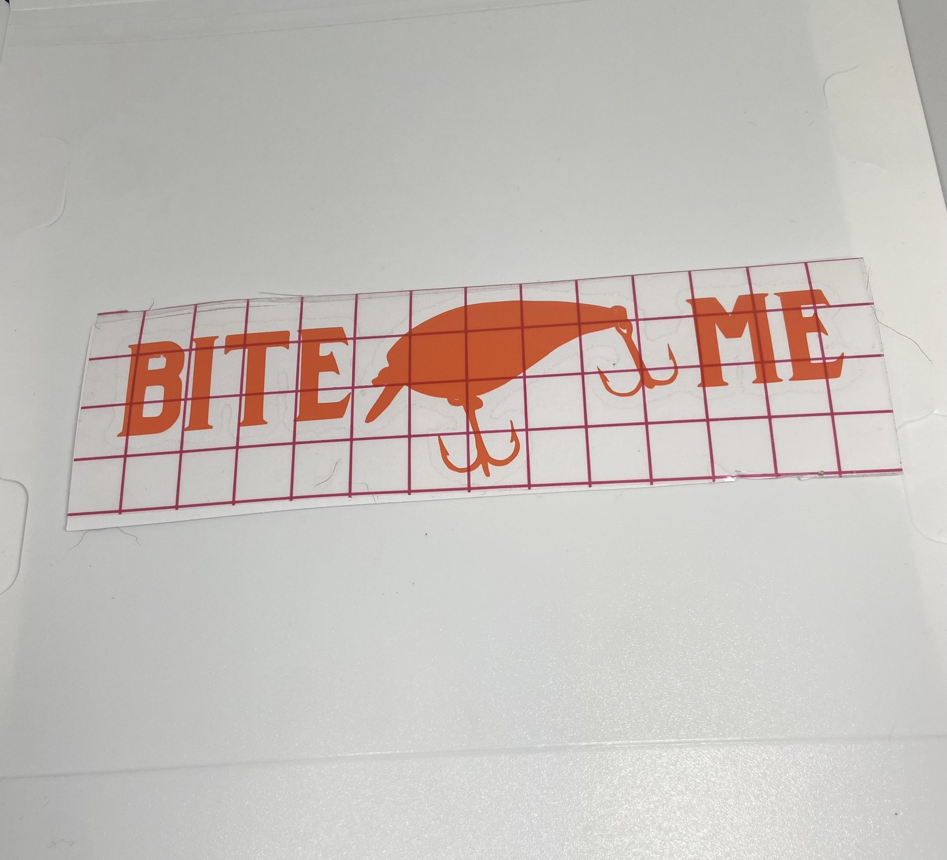 Bite Me - Fishing Lure Vinyl Decal Sticker-MANY COLORS AVAILABLE 