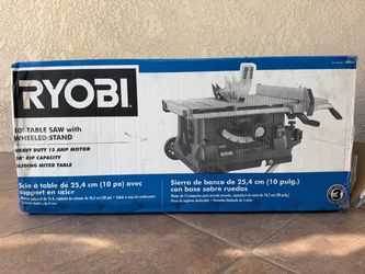 Ryobi 10" Table Saw with Wheeled Stand