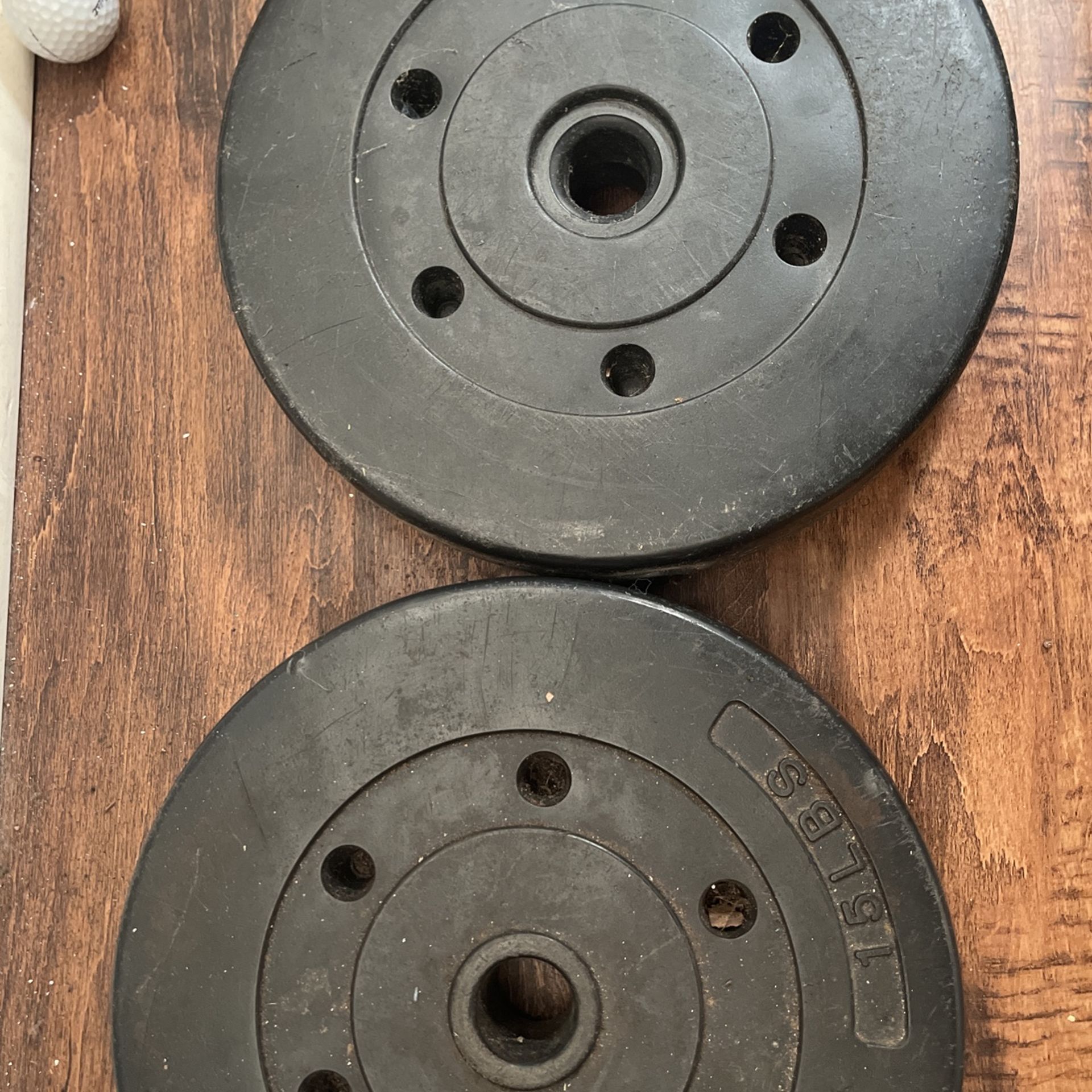 Two 15lbs Bumper Weights