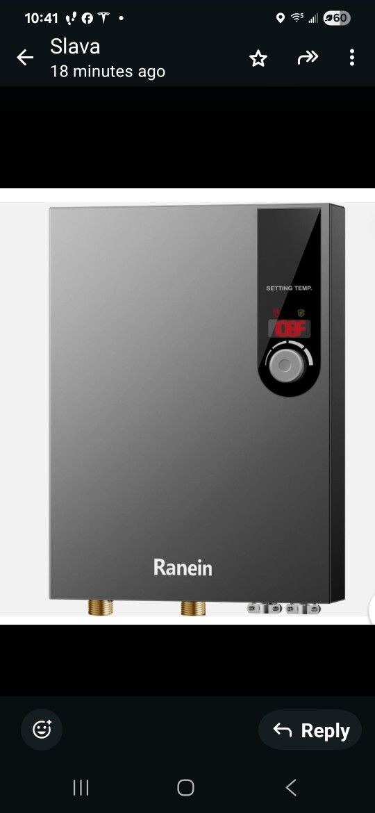Ranein Tankless Electric Water Heater