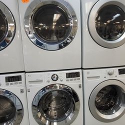 LG Front Loading Washer And Stackable Gas Dryer Set 