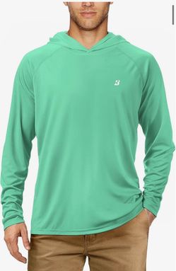 Roadbox Men's UPF 50+ UV Sun Protection Shirts, Quick Dry Long Sleeve Fishing Hoodie Size XL