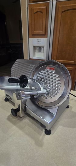 KWS - MS-10NS 10" 320W Meat Slicer with Stainless Steel Blade - Kitchenware Station