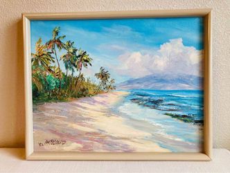 Hawaii Seascape Oil on Canvas, 14x18, Maui by B. H. Freeland