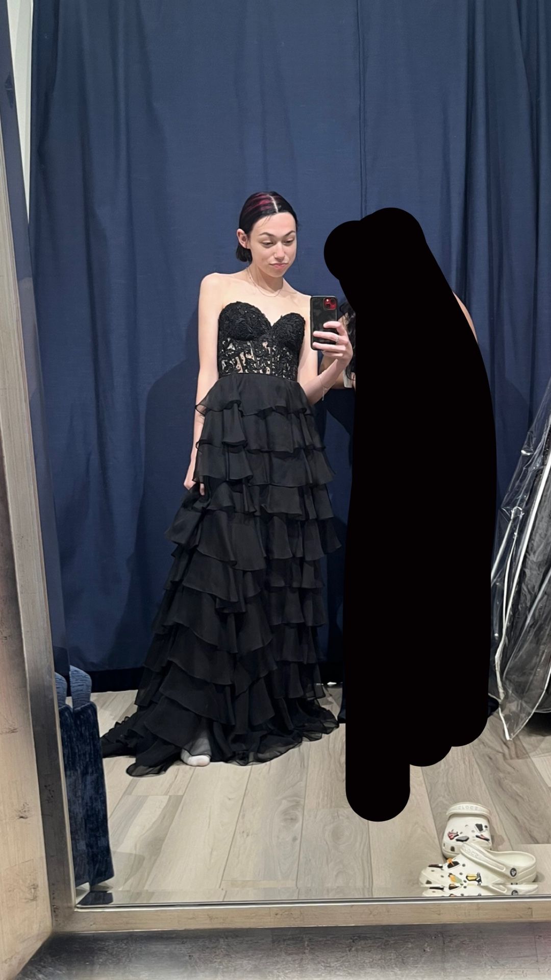 Black Ruffle Sherri Hill Prom Dress sz 0