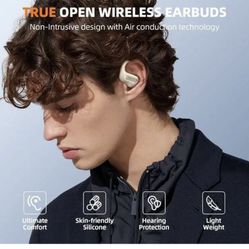 SUDOTACK Ultrafit Wireless Open Ear Headphones, Up to 30 Hours Playtime Air Conduction Sport Earbuds,